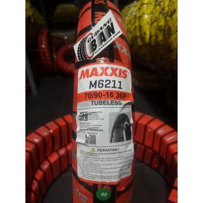 Maxxis M6211 TUBELESS 70 / 90 -16 Ban luar Motor Nouvo Skywave hayate Free pentil lokal