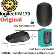 mouse logitech m170 wireless original garansi resmi 1 thn free baterai