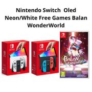 Nintendo switch oled neon/white free games balan wonderworld
