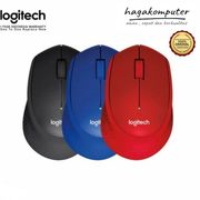 mouse wireless logitech m331 - silent plus mouse garansi resmi 1 tahun - merah