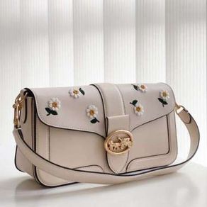 Coach Georgie Shoulder Bag With Daisy Embroidery