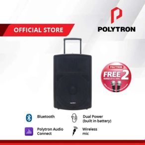 speaker polytron pas pro15f2 bluetooth free 2 mic wireless