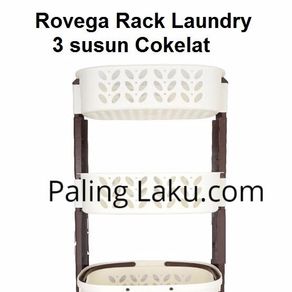 Rovega Laundry Rack Basket 3 Susun RLB-300/ keranjang Baju kotor/ rak serbaguna