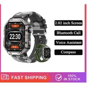 2024 NEW GW55 Smart Watch Outdoor Sports 2.02 Inch Layar Besar Kompas Tahan Air Monitor Detak Jantung Jam tangan pintar untuk pria