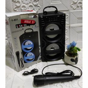 speaker bluetooth portable with mic double bass