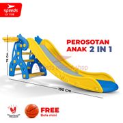 SPEEDS Mainan Perosotan Anak Mainan Prosotan HDPE Seluncuran Anak Playground Free Ring Basket 001-1106