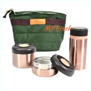 Delicia Set Tempat Makan Thermal Dengan Tas Food Jar Set With Bag Kode 004