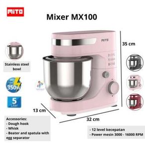 Mixer MX100 Standing Stand Com MX100 Kapasitas Jumbo 5 Liter 