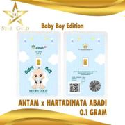 LOGAM MULIA MICRO GOLD ANTAM HARTADINATA 0.1 GRAM BABY BOY SERIES 1