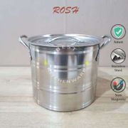 Rosh Steamer Lady Pot Silver 24Cm India/Panci Stock Pot Stainless 16Qt