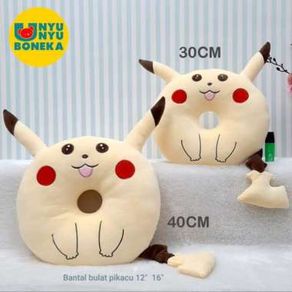 BONEKA BANTAL POKEMON BULAT KARTUN PIKACHU 30CM IMPOR ESKLUSIF