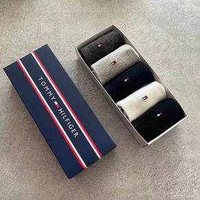 KAOS KAKI TOMMY HILFIGER ORIGINAL SET 5PCS / SHOCK UNISEX / SARUNG KAKI PRIA WANITA