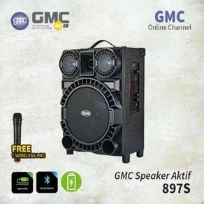 speaker portable bluetooth gmc 8 inch 897s