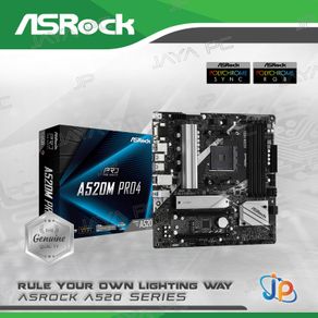 Motherboard ASROCK A520M Pro4 (AM4, AMD, A520, DDR4, USB3.2, SATA3)