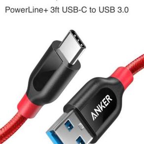 Anker Powerline+ Usb-C To Usb 3.0 Nylon Braided Cable 3Ft