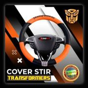 Cover Stir Sarung Setir Mobil Steering Wheel Cover Motif Transformers Anti Licin Universal 38 CM