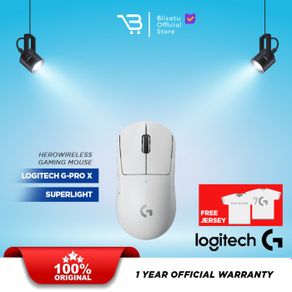 logitech pro x superlight wireless gaming mouse - putih