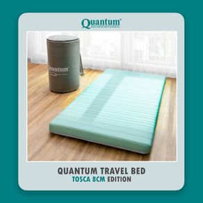 Quantum Travel Bed Tosca 8cm Edition - Kasur Busa / Lipat / Gulung / Lantai / Piknik