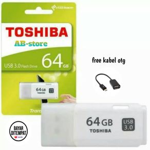 FLASHDISK TOSHIBA 64GB FREE KABEL OTG-PENYIMPANAN DATA-FLASH DRIVE