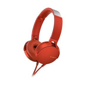 sony extra bass headphone mdr-xb550ap / headset sony mdr xb550ap - merah