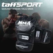 TaffSPORT Sarung Tangan Tinju MMA UFC Boxing Muay Thai Leather Glove - FE-BO0027 Warna Hitam