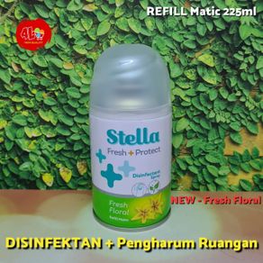 stella matic refill fresh+protect pengharum ruangan disinfectant 225ml - fresh floral