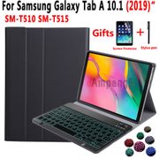 Backlit Keyboard Case untuk Samsung Galaxy Tab A 10.1 2019 T510 T515 SM-T510 SM-T515 Tablet Penutup Kulit Funda Bluetooth Keyboard