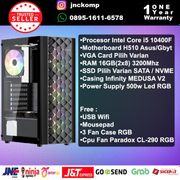 pc gaming/desain core i5-10400f 29ghz|vga gt730 4gb|ram16gb|ssd256gb - diamond 16gb|256gb sata