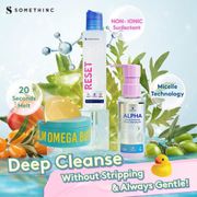 SOMETHINC Reset Gentle Micellar Cleansing Water | Omega Butter Deep Cleansing Balm | Alpha Squalaneoxidant Deep Cleansing Oil