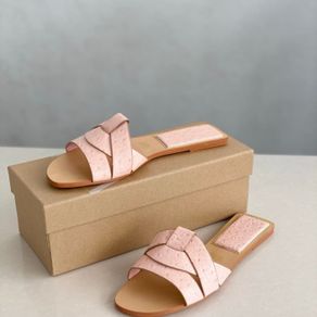 sandal wanita original import flat sandal wanita branded zr 35 - pink 38