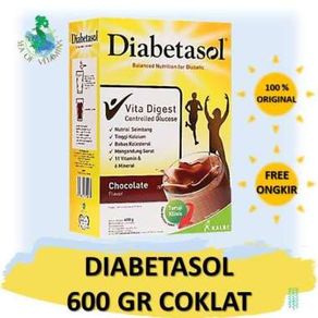 Diabetasol Chocolate 600GR | SUSU DIABET | SUSU UNTUK PENGIDAP DIABETES AMAN DAN DIANJURKAN