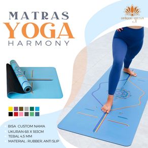 Yoga Mat Premium Solid / Yoga Mat Rubber / Karpet Yoga Mat Premium Mat / Matras Yoga Motif / Premium Yoga Mat Harmony / Matras Yoga & Pilates / Yoga Mat / Alas Yoga Mat