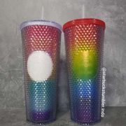 Starbucks Tumbler China Studded Rainbow Bling Blink Cold Cup