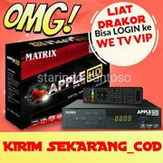 original SET TOP BOX MATRIX merah apple apel DVB-T2 tv digital stb peka jernih