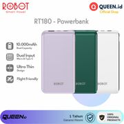 robot powerbank rt180 10000mah dual input 10000 mah power bank vivan - ungu