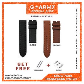 strap leather tali kulit pengganti jam ac exp fossil 20mm 22mm 24mm - random 20mm