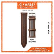 strap jam tangan leather / tali jam 18mm 20mm premium quality - qr-croco brown 22mm