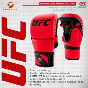 ufc contender mma sparring gloves 8 oz / sarung tinju / boxing - merah - m