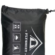 flysheet 3x4 tenda darurat 4x3 terpal tenda flyshet tarptnt waterproof - hitam 3x4
