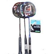 RAKET LINNING - RAKET BADMINTON LINING FULL CARBON + TAS FREE GRIP