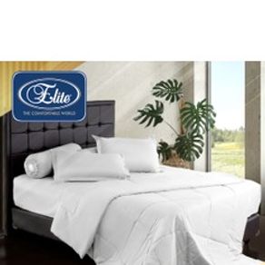 Bedcover dan Sprei Elite Springbed Solid Color White 200 x 200