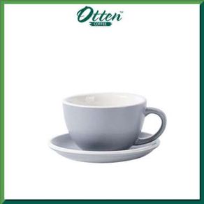 Cup and Saucer Latte 280ml Grey Slate