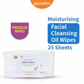 guardian moisturising & soothing facial cleansing oil wipes 25s