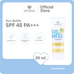 Emina Sun Battle SPF 45 PA+++ 30 mL - Skincare Sunblock Pelindung dari Sinar Matahari + UV