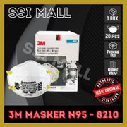 SSI Masker 3M N95 8210 Original segel Hologram Exp 2026 isi 20 Pcs/Box
