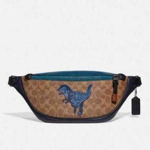 rivington belt bag in signature canvas with coach patch