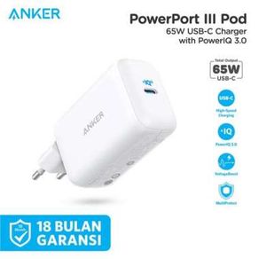 Wall Charger Anker Powerport Iii 65W Pd Qc Usb Type C - A2712
