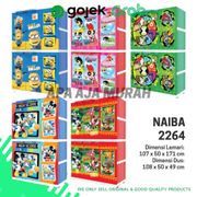 LEMARI PLASTIK ANAK 3 PINTU LEMARI PAKAIAN PLASTIK RAK JUMBO MINION MICKEY AVENGERS BEN10/NAIBA 2264