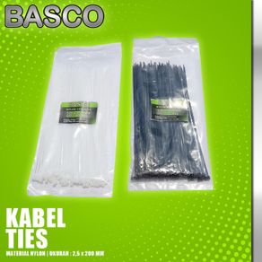 kabel ties 20 cm (25 x 200 mm)-basco - hitam