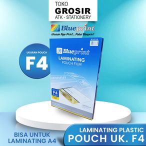 Plastik Laminating Folio Film BLUEPRINT / Laminating Film 100 Micron - F4 lebih besar dari A4